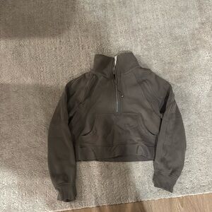 Lululemon scuba zip cropped sweatshirt